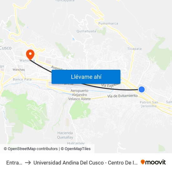 Entrada to Universidad Andina Del Cusco - Centro De Idiomas map