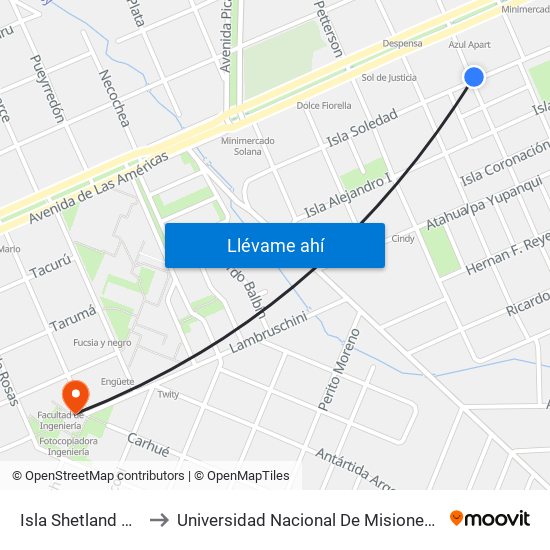 Isla Shetland Del Sur, 2-100 to Universidad Nacional De Misiones (Unam) - Regional Oberá map