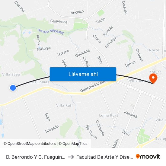 D. Berrondo Y  C. Fueguinos to Facultad De Arte Y Diseño map