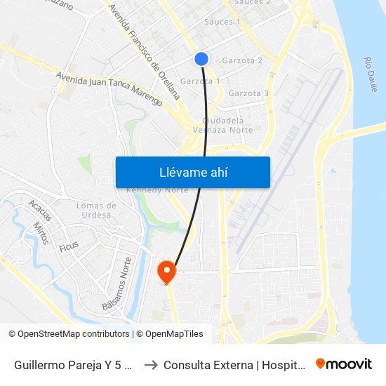 Guillermo Pareja Y  5 Herradura 2 N-E to Consulta Externa | Hospital Clínica Kennedy map