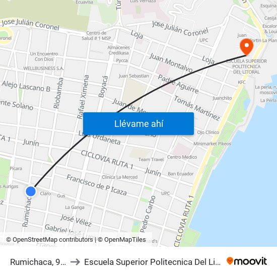 Rumichaca, 903 to Escuela Superior Politecnica Del Litoral map