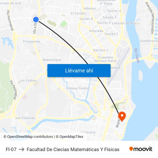 Fl-07 to Facultad De Ciecias Matemáticas Y Físicas map