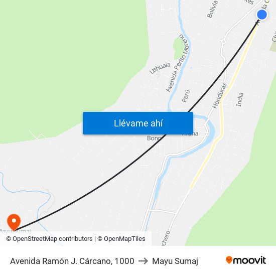 Avenida Ramón J. Cárcano, 1000 to Mayu Sumaj map