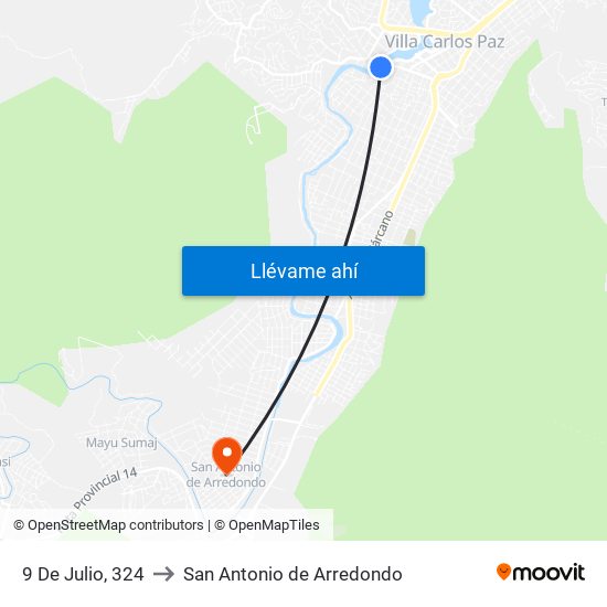 9 De Julio, 324 to San Antonio de Arredondo map