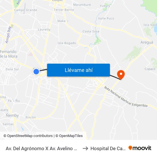 Av. Del Agrónomo X Av. Avelino Martínez to Hospital De Cancer map