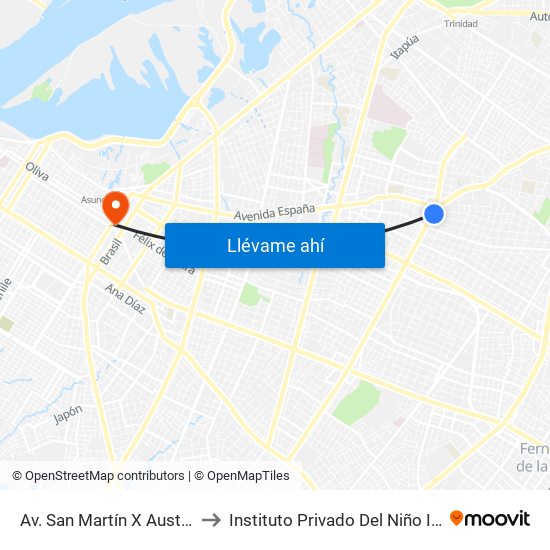 Av. San Martín X Austria to Instituto Privado Del Niño Ipn map
