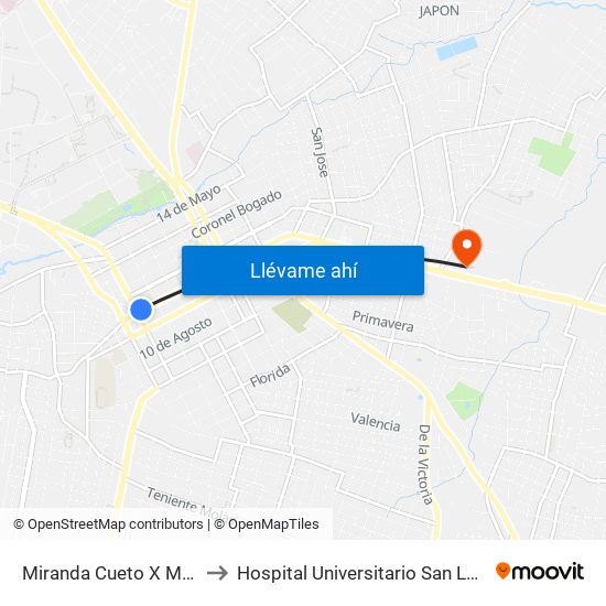 Miranda Cueto X Mariscal Estigarribia to Hospital Universitario San Lorenzo - Grupo San Roque map
