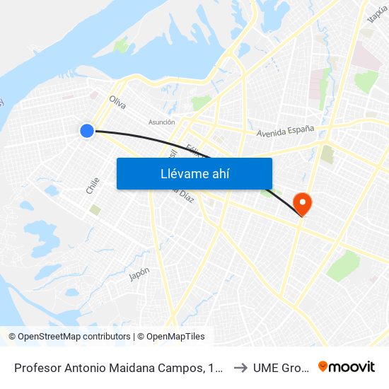 Profesor Antonio Maidana Campos, 1045 to UME Group map