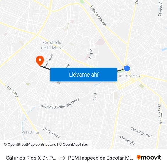 Saturios Ríos X Dr. Pellón to PEM Inspección Escolar Medica map