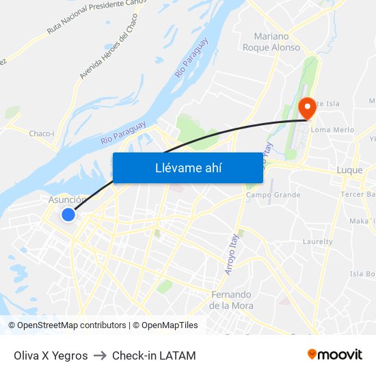 Oliva X Yegros to Check-in LATAM map