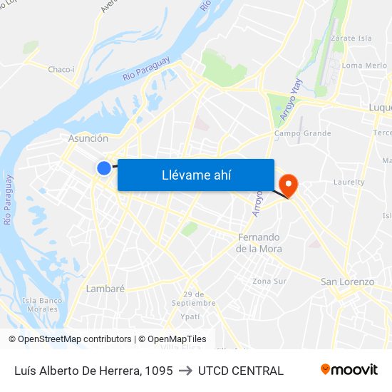 Luís Alberto De Herrera, 1095 to UTCD CENTRAL map