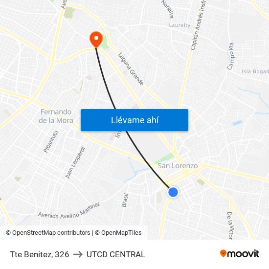 Tte Benitez, 326 to UTCD CENTRAL map