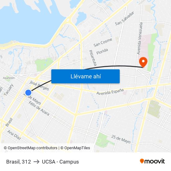 Brasil, 312 to UCSA - Campus map