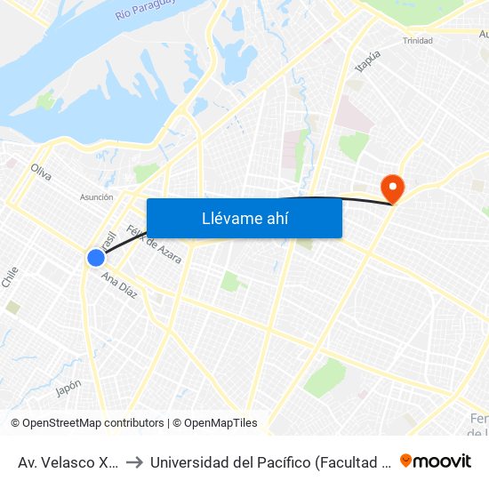 Av. Velasco X Brasil to Universidad del Pacífico (Facultad de Nutrición) map