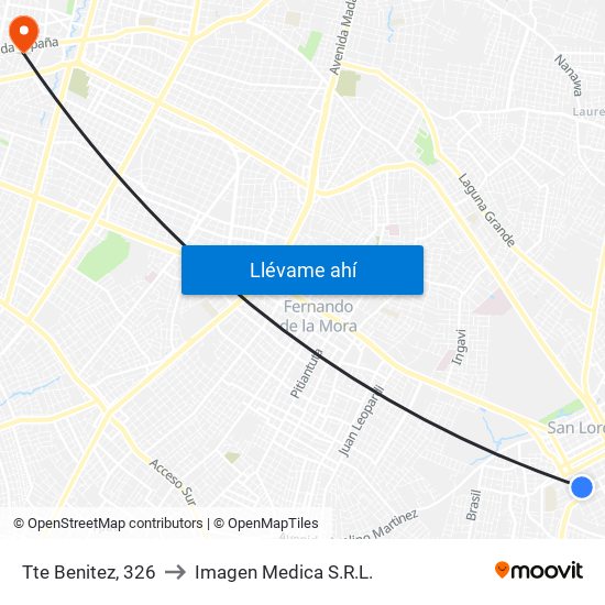 Tte Benitez, 326 to Imagen Medica S.R.L. map