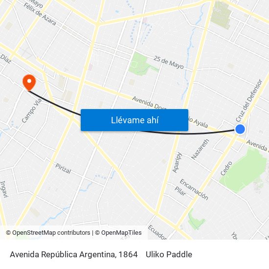 Avenida República Argentina, 1864 to Uliko Paddle map