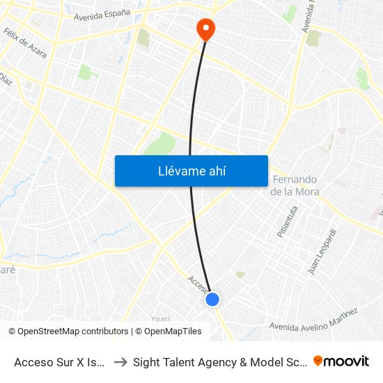 Acceso Sur X Israel to Sight Talent Agency & Model School map