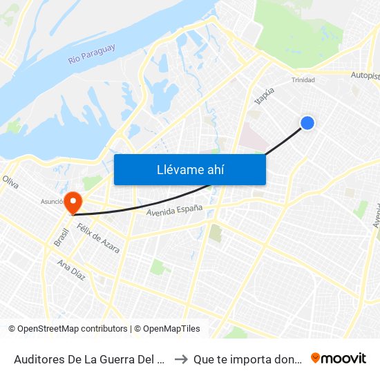 Auditores De La Guerra Del Chaco, 127 to Que te importa donde estoy map
