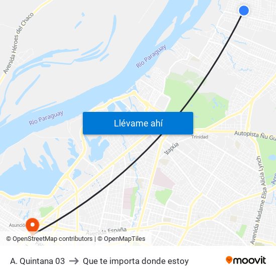 A. Quintana 03 to Que te importa donde estoy map