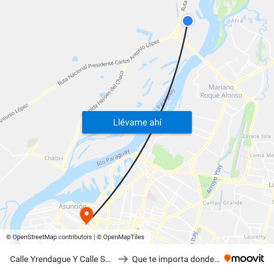 Calle Yrendague Y Calle Saavedra to Que te importa donde estoy map