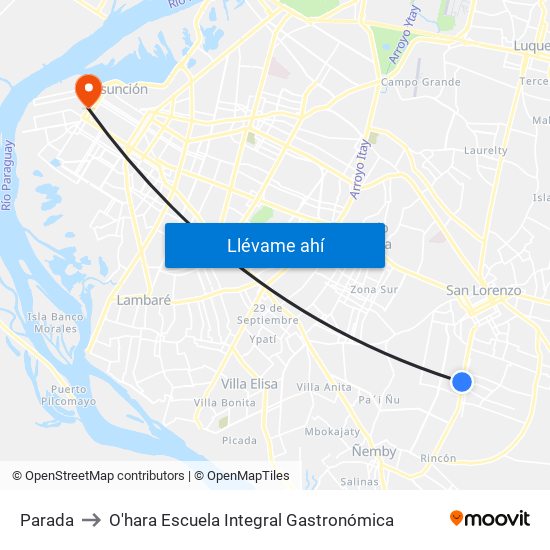 Parada to O'hara Escuela Integral Gastronómica map