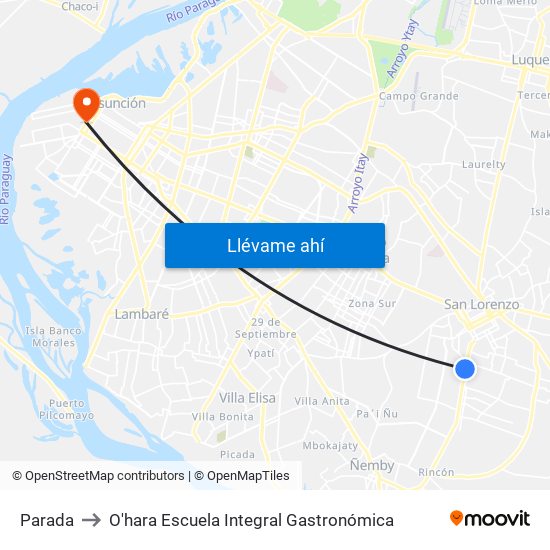 Parada to O'hara Escuela Integral Gastronómica map