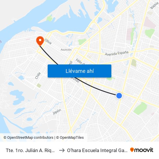 Tte. 1ro. Julián A. Riquelme, 203 to O'hara Escuela Integral Gastronómica map