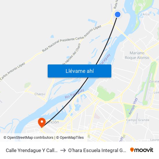 Calle Yrendague Y Calle Saavedra to O'hara Escuela Integral Gastronómica map