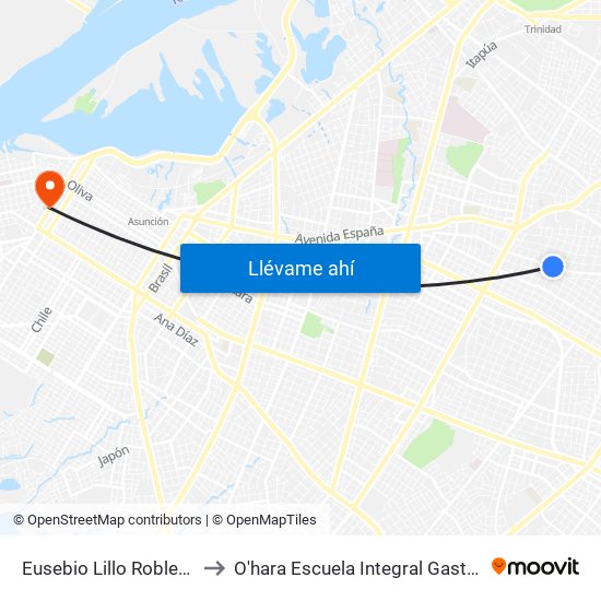 Eusebio Lillo Robles, 2330 to O'hara Escuela Integral Gastronómica map