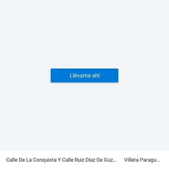 Calle De La Conquista Y Calle Ruíz Díaz De Guzmán to Villeta Paraguay map