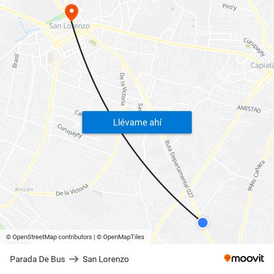 Parada De Bus to San Lorenzo map