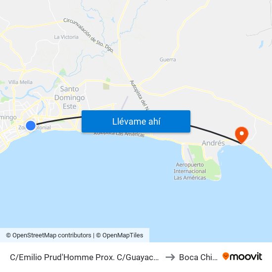 C/Emilio Prud'Homme  Prox. C/Guayacanes to Boca Chica map