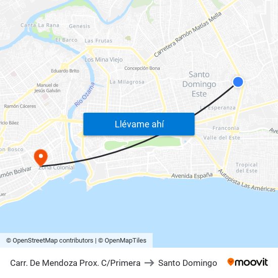 Carr. De Mendoza Prox. C/Primera to Santo Domingo map