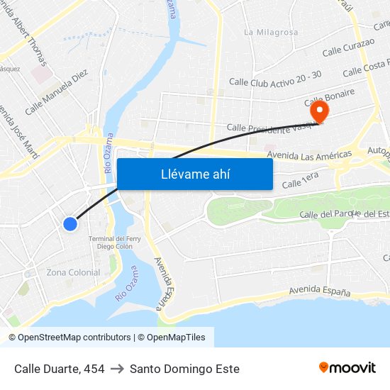 Calle Duarte, 454 to Santo Domingo Este map