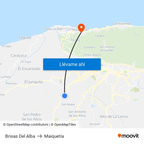 Brisas Del Alba to Maiquetía map