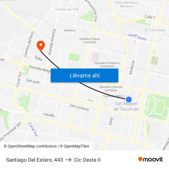 Santiago Del Estero, 443 to Cic Oeste II map