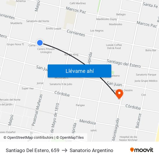 Santiago Del Estero, 659 to Sanatorio Argentino map