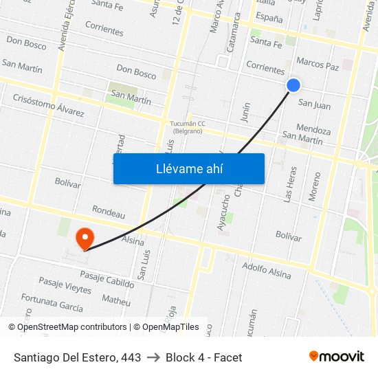 Santiago Del Estero, 443 to Block 4 - Facet map