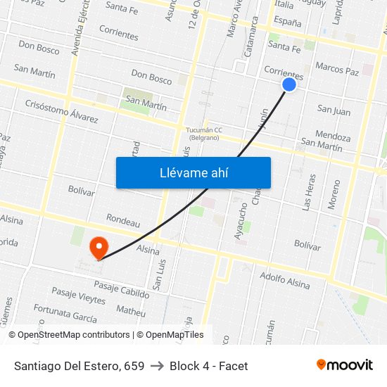 Santiago Del Estero, 659 to Block 4 - Facet map