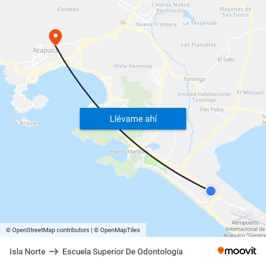 Isla Norte to Escuela Superior De Odontología map