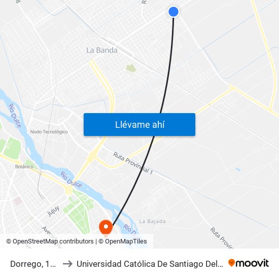 Dorrego, 1815 to Universidad Católica De Santiago Del Estero map