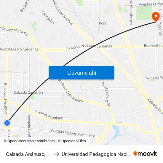 Calzada Anáhuac, 398 to Universidad Pedagogica Nacional map