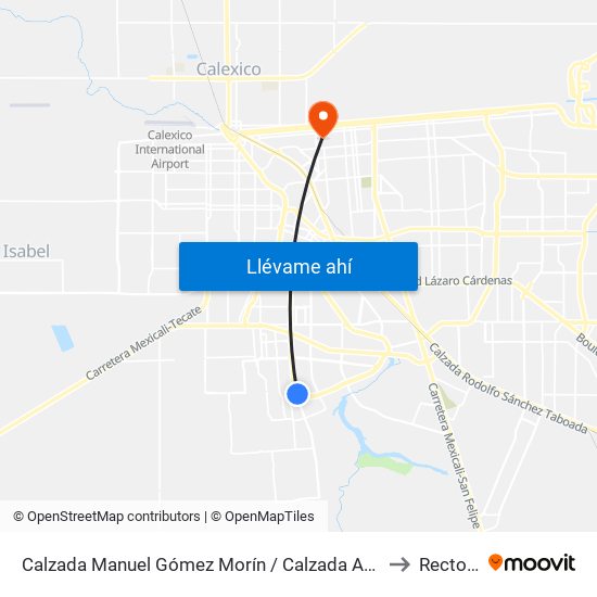 Calzada Manuel Gómez Morín / Calzada Anáhuac to Rectoria map