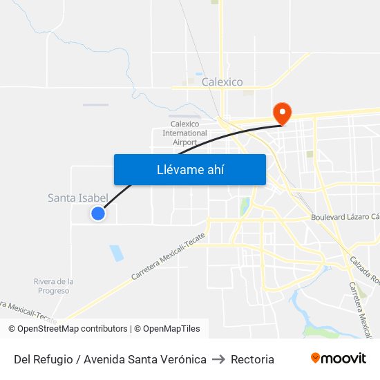 Del Refugio / Avenida Santa Verónica to Rectoria map