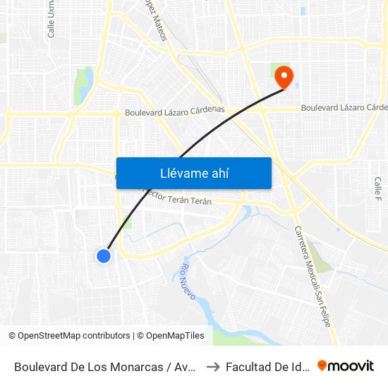 Boulevard De Los Monarcas / Avenida Pravia to Facultad De Idiomas map