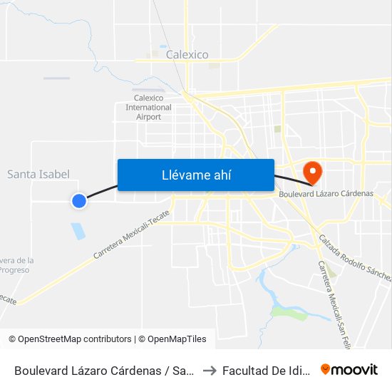Boulevard Lázaro Cárdenas / San Ramón to Facultad De Idiomas map
