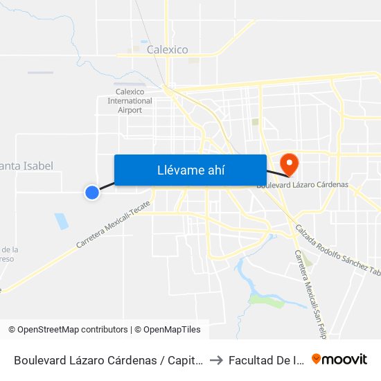 Boulevard Lázaro Cárdenas / Capitán Juan Cabrillo to Facultad De Idiomas map
