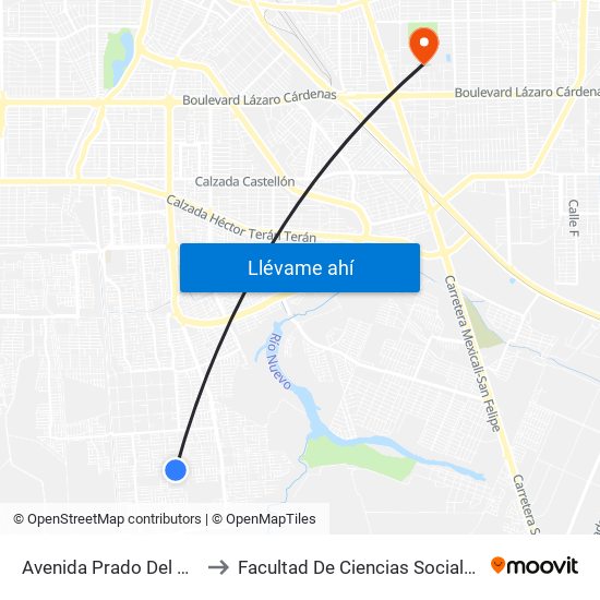 Avenida Prado Del Rey / Liesa to Facultad De Ciencias Sociales Y Politicas map