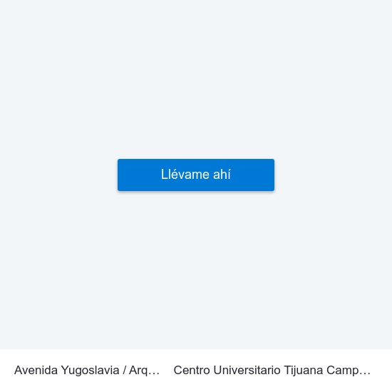 Avenida Yugoslavia / Arqueólogos to Centro Universitario Tijuana Campus Mexicali map