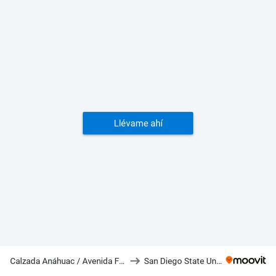 Calzada Anáhuac / Avenida Formentera to San Diego State University map